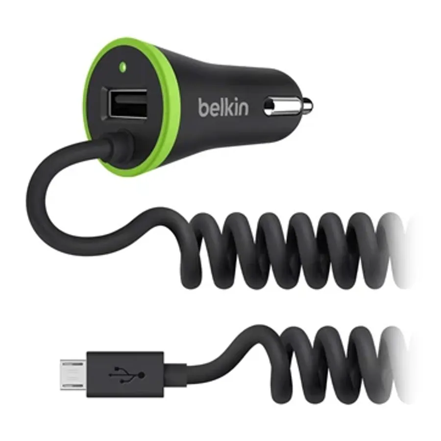 photo - Автомобильный адаптер BELKIN USB-A/Micro USB-B, 17 Вт, Черный