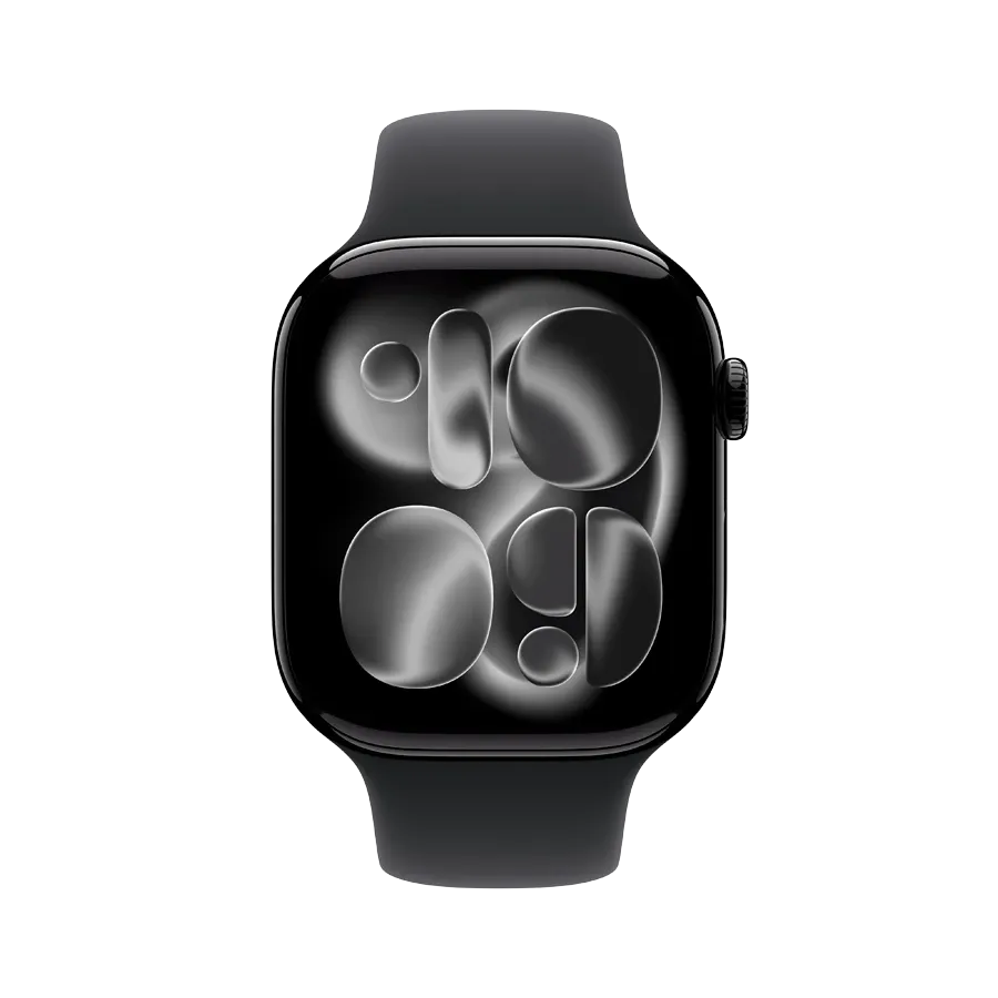 photo 2 - Apple Watch Series 11 GPS + Cellular, Черный спортивный ремешок, S/M, 46мм, Jet Black Aluminium