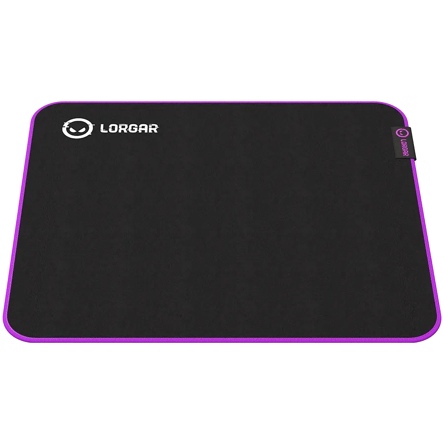 photo 4 - LORGAR Multispandex mousepad with purple rubber, Чёрный