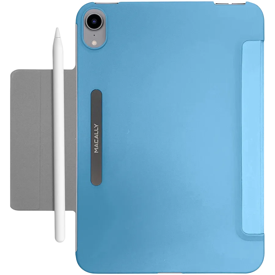 photo 4 - Обложка Smart Folio MACALLY Bookstand Синяя для iPad mini (6-го поколения)