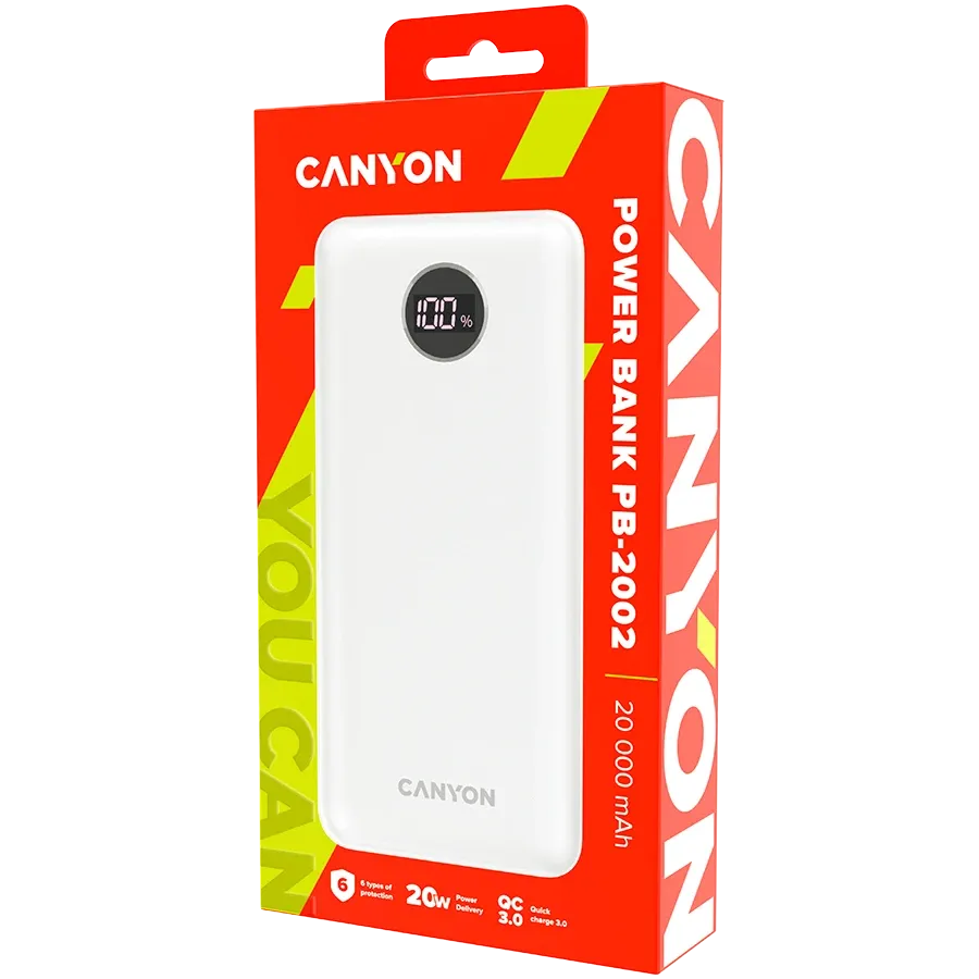 photo 4 - CANYON PB-2002 Power Bank, 20000 mA-s, Lithium Polymer