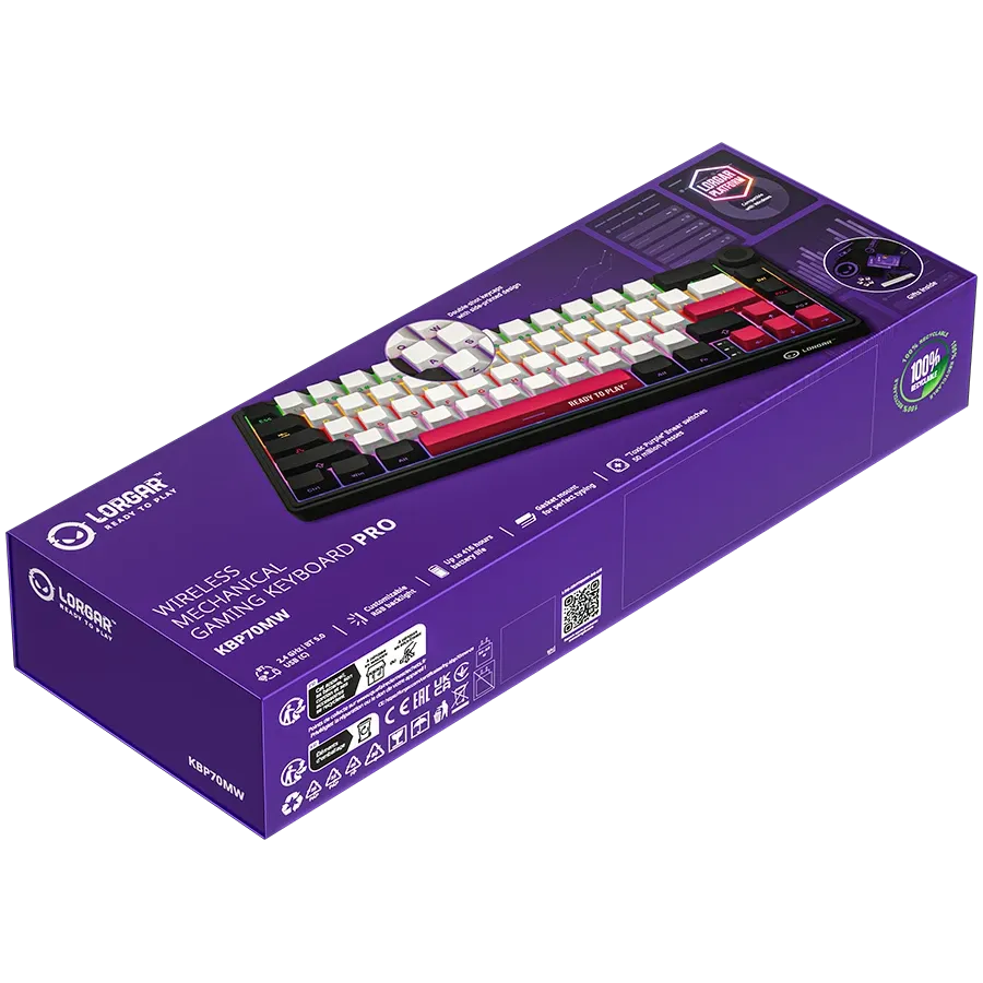 photo 10 - Бездротова ігрова клавіатура Lorgar KBP70MW Wireless Mechanical Pro Black-Red