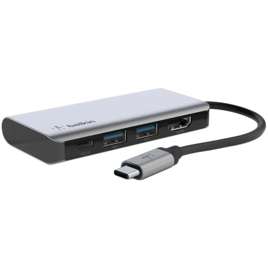 photo 1 - BELKIN USB-C 4-in-1 Multiport Adapter, Space Gray