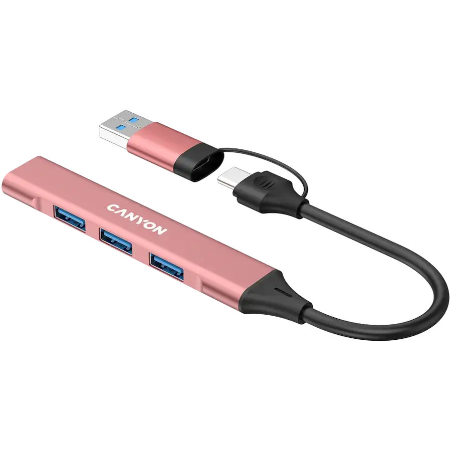 CANYON 4 Port USB-C Hub DS-02, Розовый – photo 5