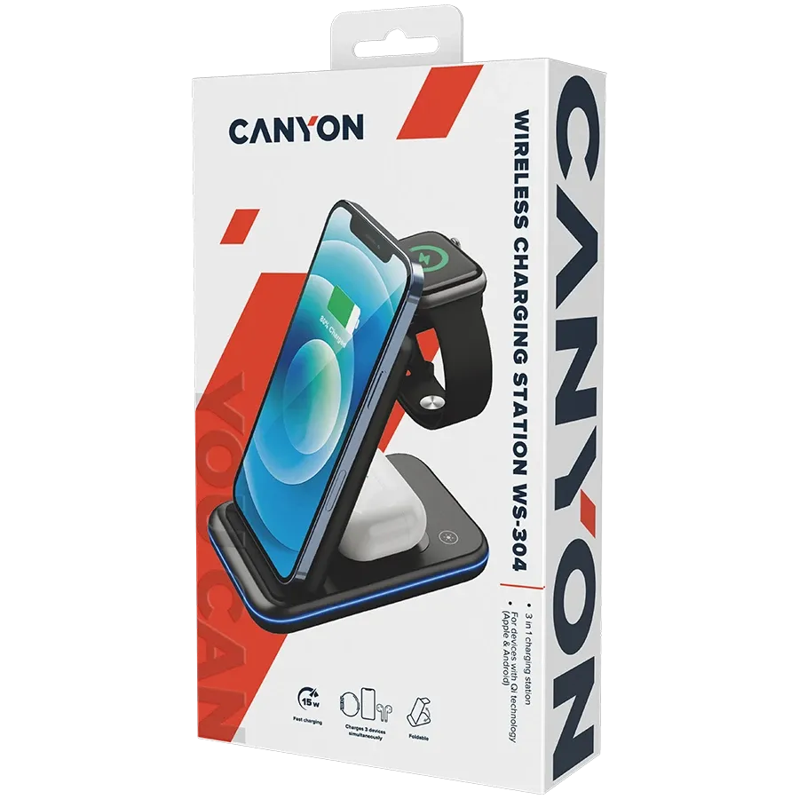 photo 9 - CANYON Индукционная зарядка WS-304, 15 Вт