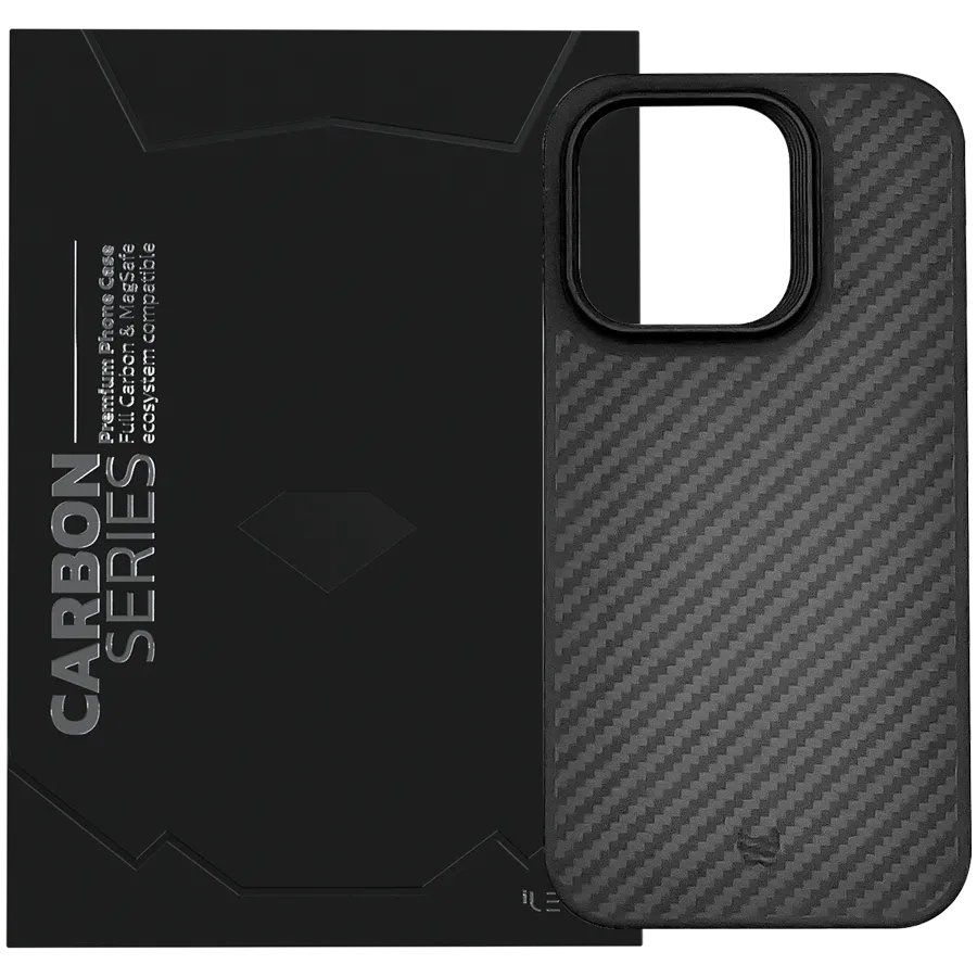 photo 1 - Чехол iLera Carbon Series для iPhone 15 Pro Max, Чёрный
