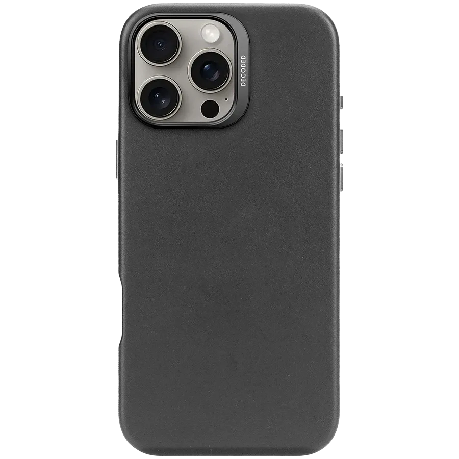 photo - Чехол DECODED из кожи с MagSafe для iPhone 16 Pro Max, Чёрный