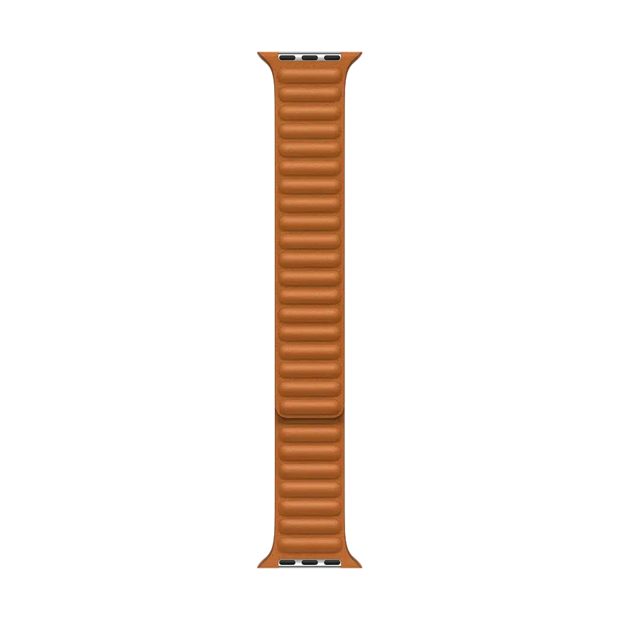 photo 2 - Ремешок Apple Leather Link для Apple Watch, 38/40/41 mm, S/M, Золото-коричневый