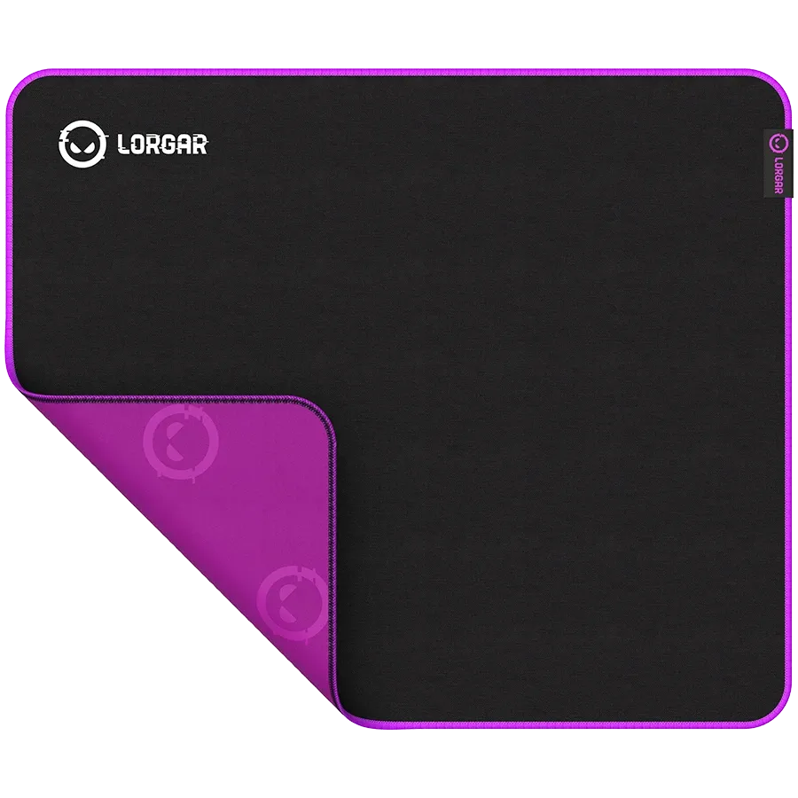 photo 2 - LORGAR Multispandex mousepad with purple rubber, Чёрный