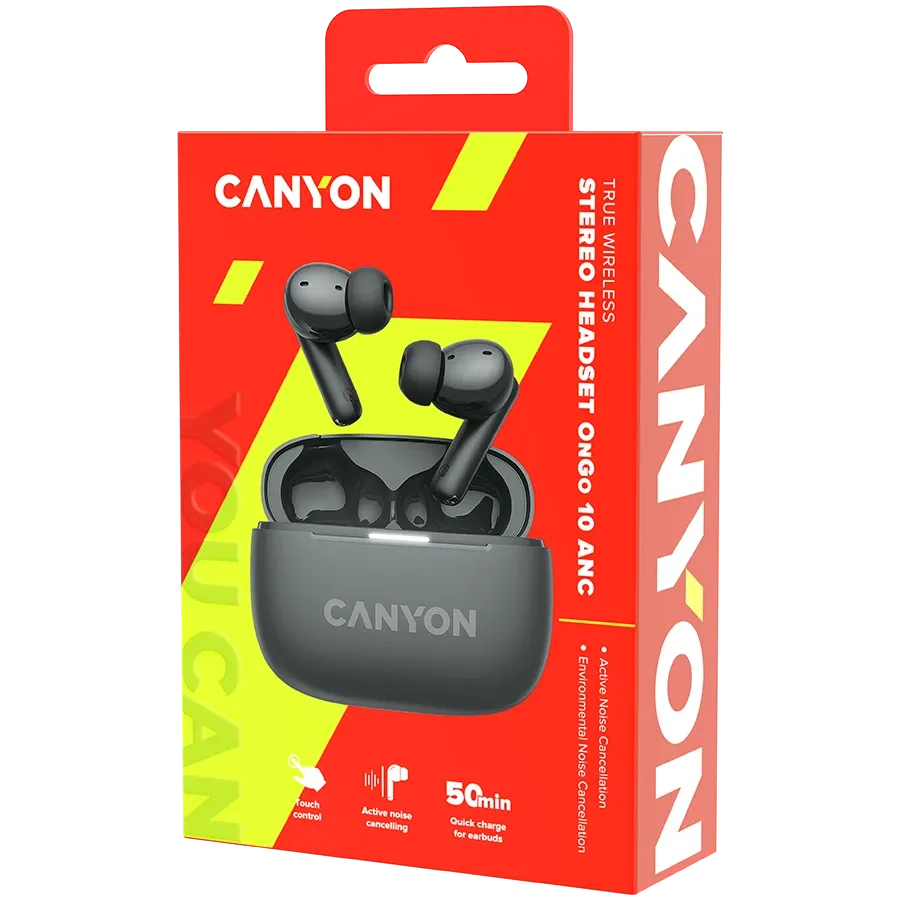 photo 9 - CANYON TWS-10 Беспроводные наушники, Тёмно-серый