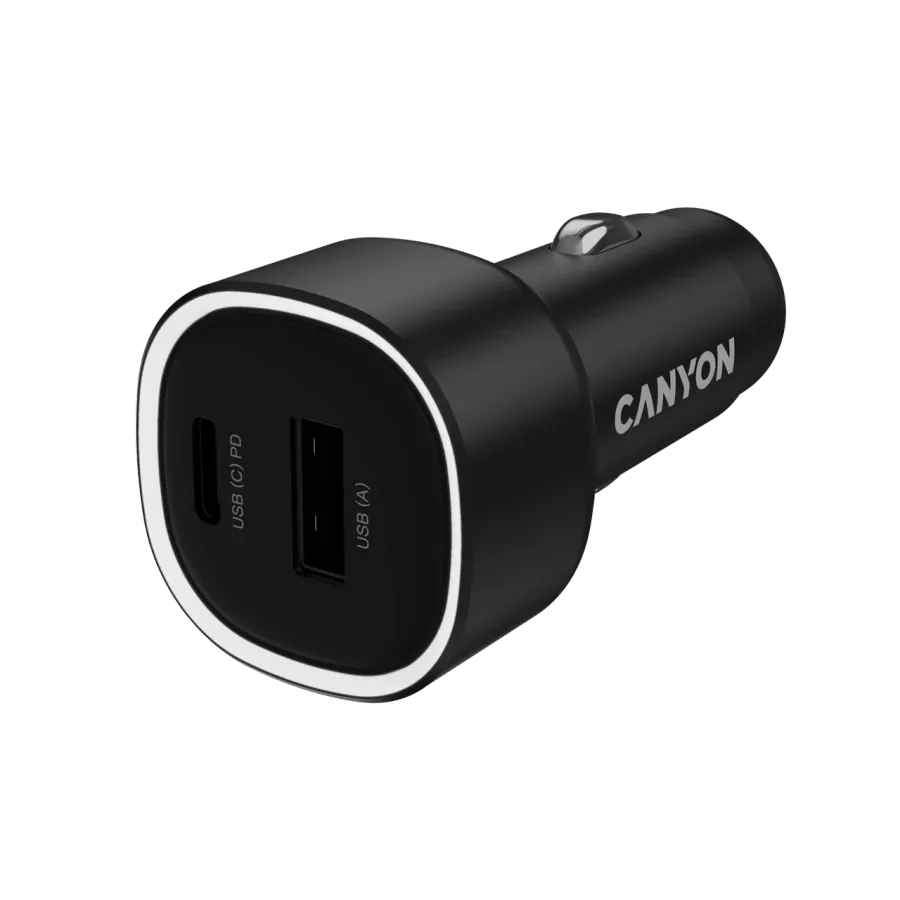 photo 1 - CANYON Автомобильный адаптер 2*USB/USB-C, 48 Ват