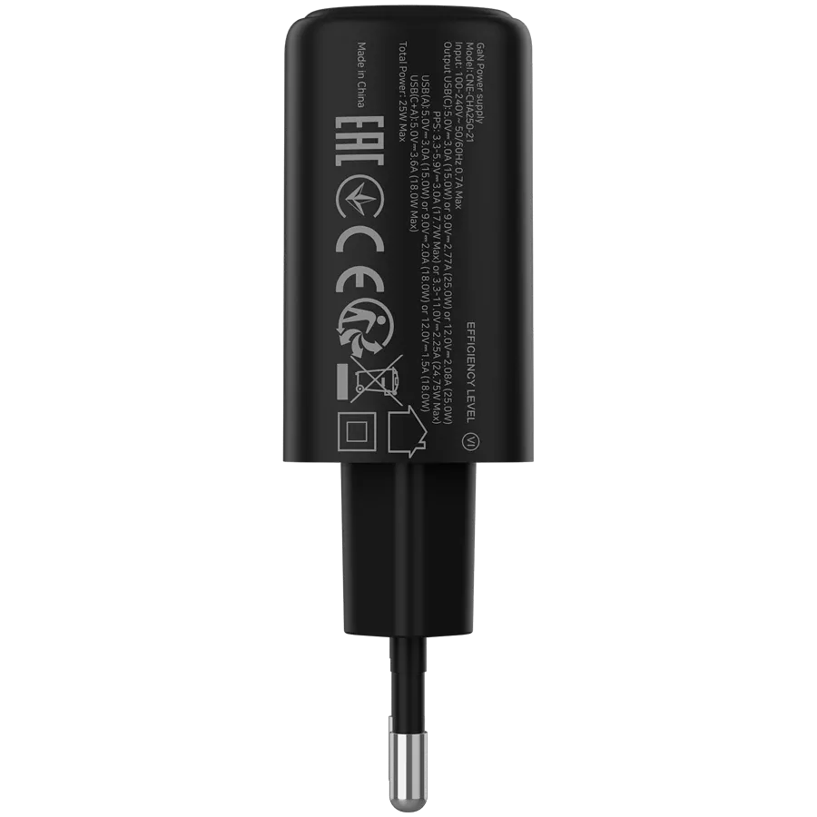 photo 3 - CANYON Адаптер живлення OnCharge 250 QC 2*USB/USB-C USB Тип C, USB Type-A, 25 Ват