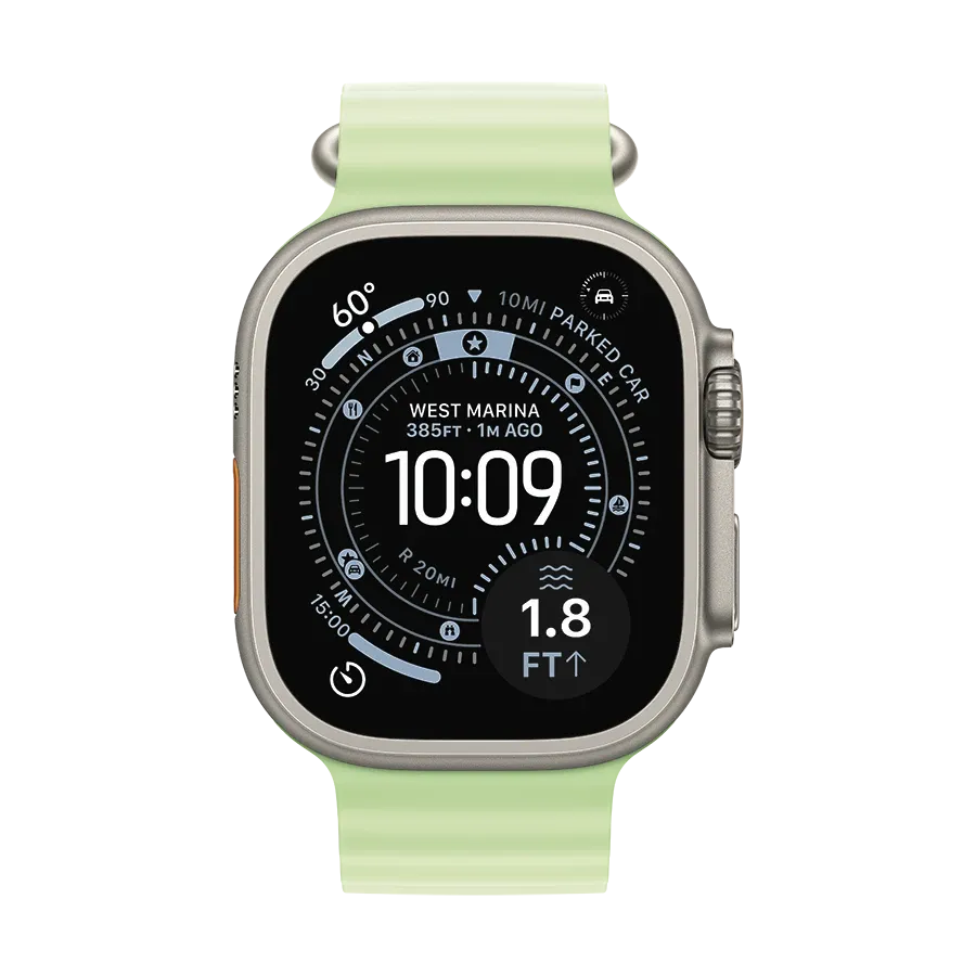 photo 2 - Apple Ocean Band  for Apple Watch 44/45/46/49 mm, Neon Green