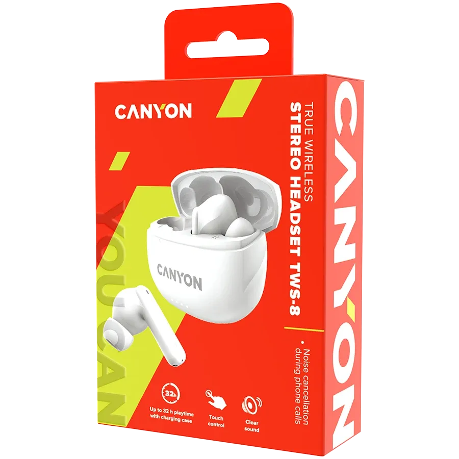 photo 5 - CANYON TWS-8 Беспроводные наушники, Белый