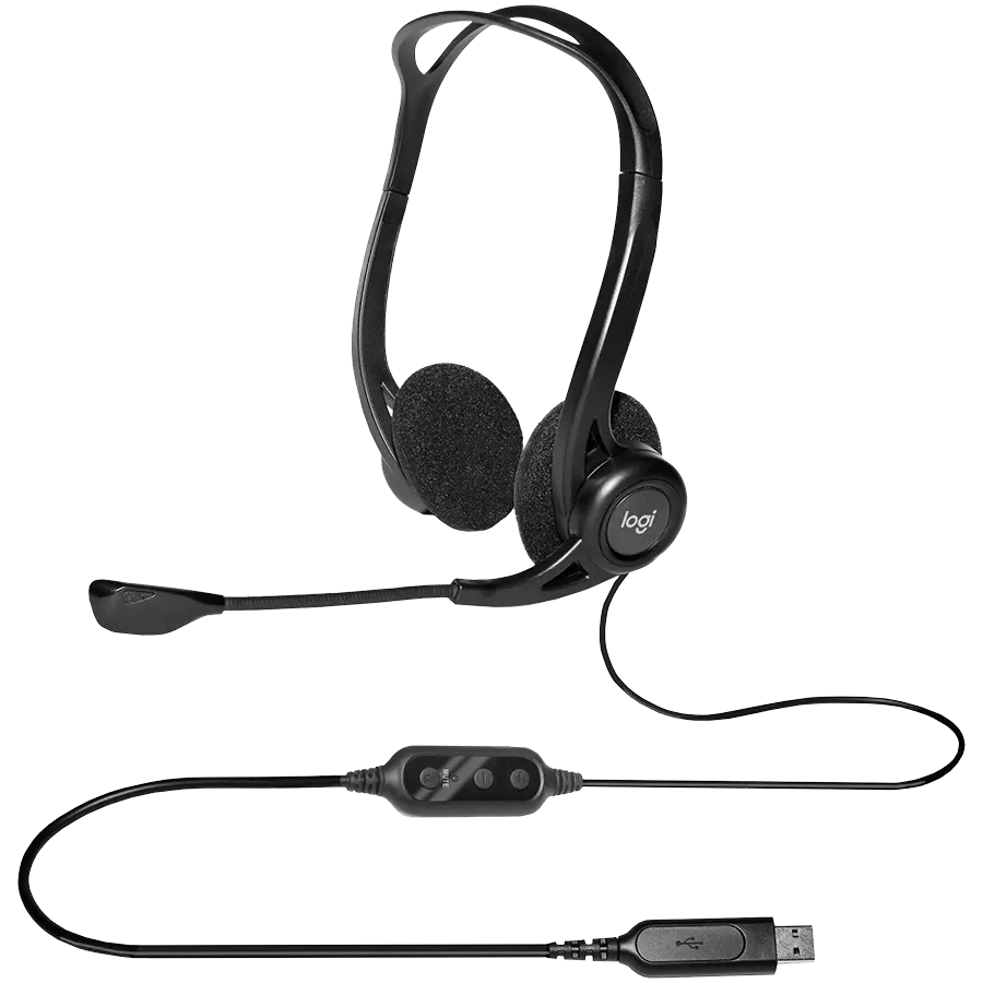 photo 3 - Наушники LOGITECH PC Headset 960 USB Black (L981-000100)