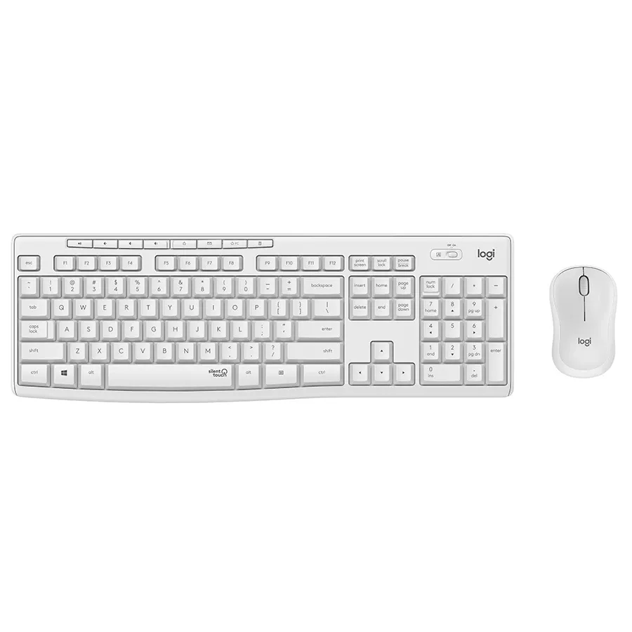 photo - Комплект клавиатура и мышь LOGITECH MK295 Silent Wireless White (L920-009824)