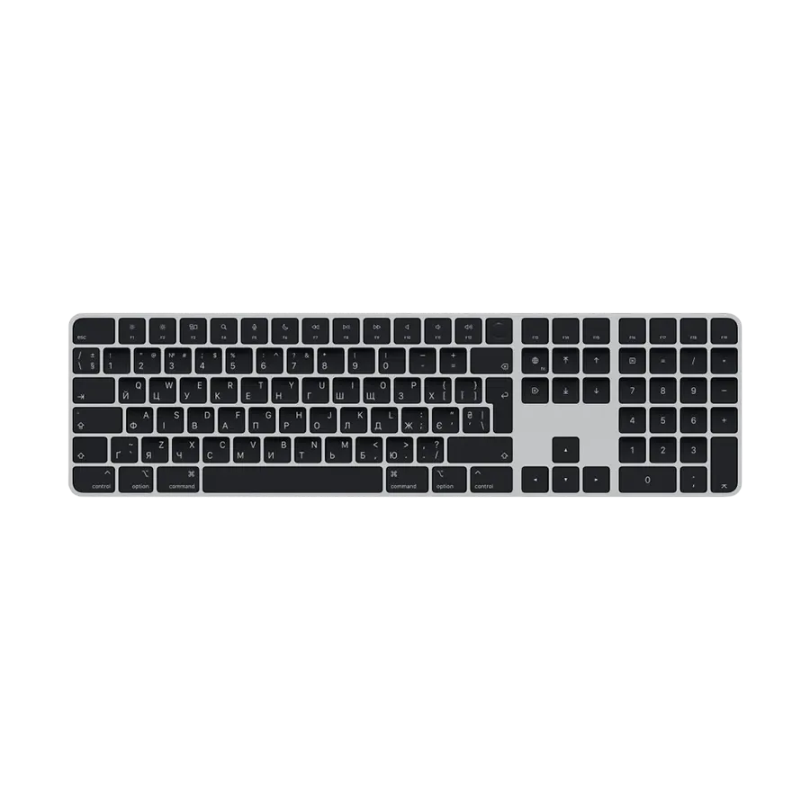 photo 1 - Клавіатура бездротова Apple Magic Keyboard with Touch ID and Numeric Keypad Black (MXK83UA/A)