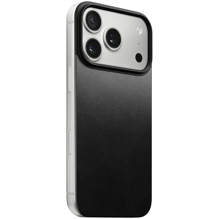 Чехол NOMAD Magnetic Leather Back Horween с MagSafe для iPhone 17 Pro, Чёрный – photo 2