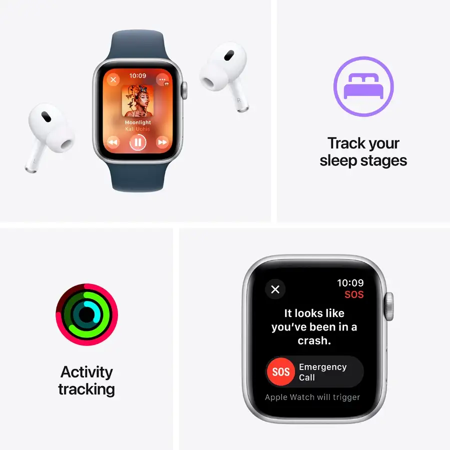 Apple Watch SE GPS Gen.2 (2024), Midnight Sport Band, 40mm, Midnight – photo 7