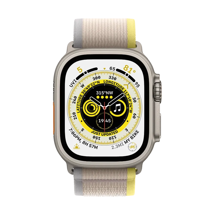 photo 2 - Apple Trail Loop Band for Apple Watch 44/45/49 mm, Size S/M, Yellow/Beige