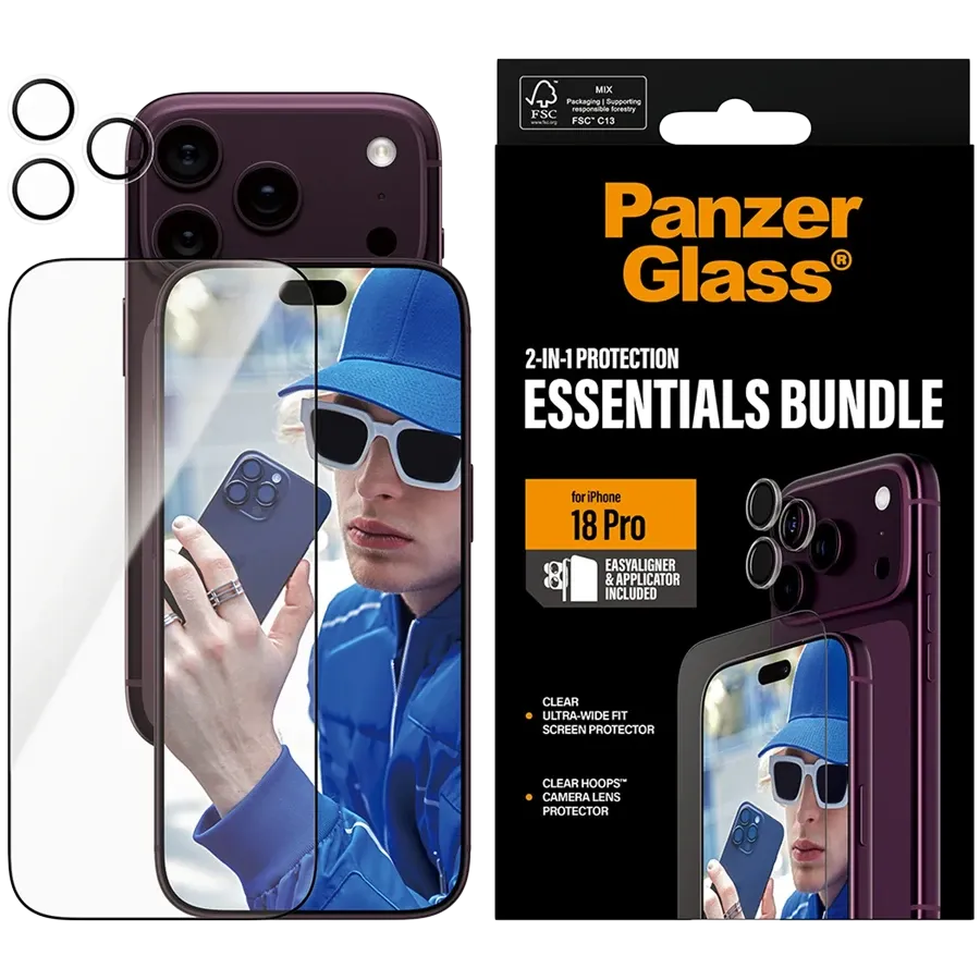 PANZERGLASS Պաշտպանիչ ապակի for iPhone 18 Pro2-in-1 Essentials Bundle – photo 1