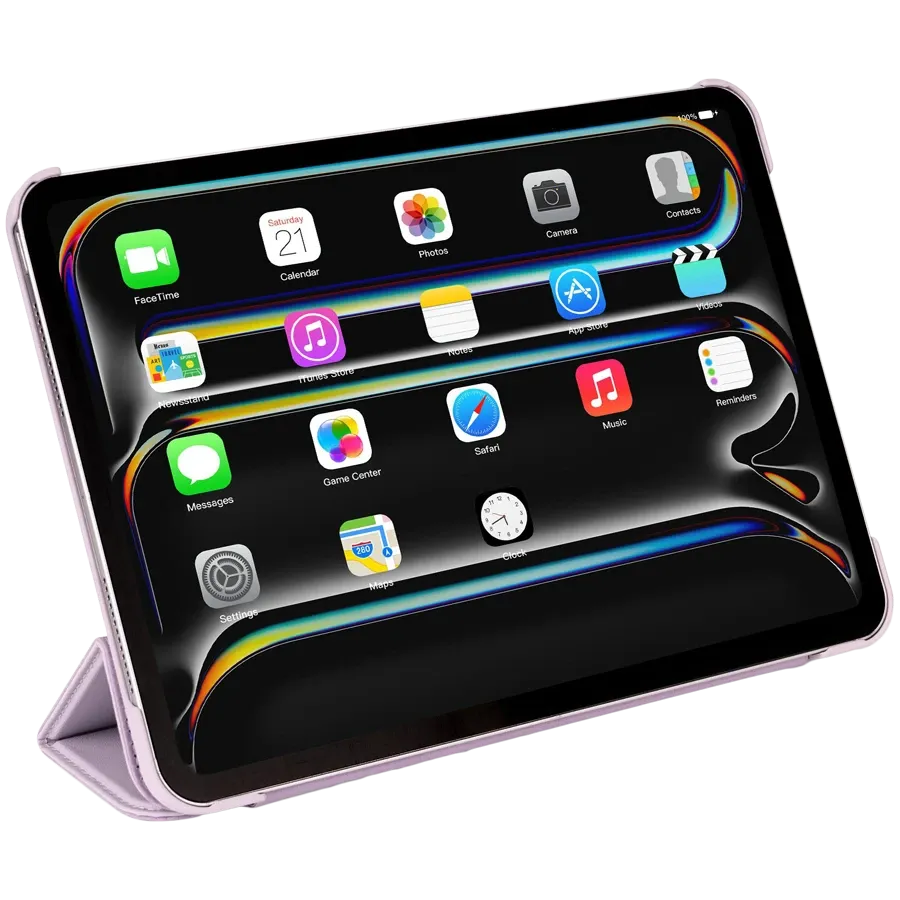 photo 6 - Чехол DECODED Smart Folio Slim из текстурированного силикона для iPad Pro 11 (M4/M5), Lavender