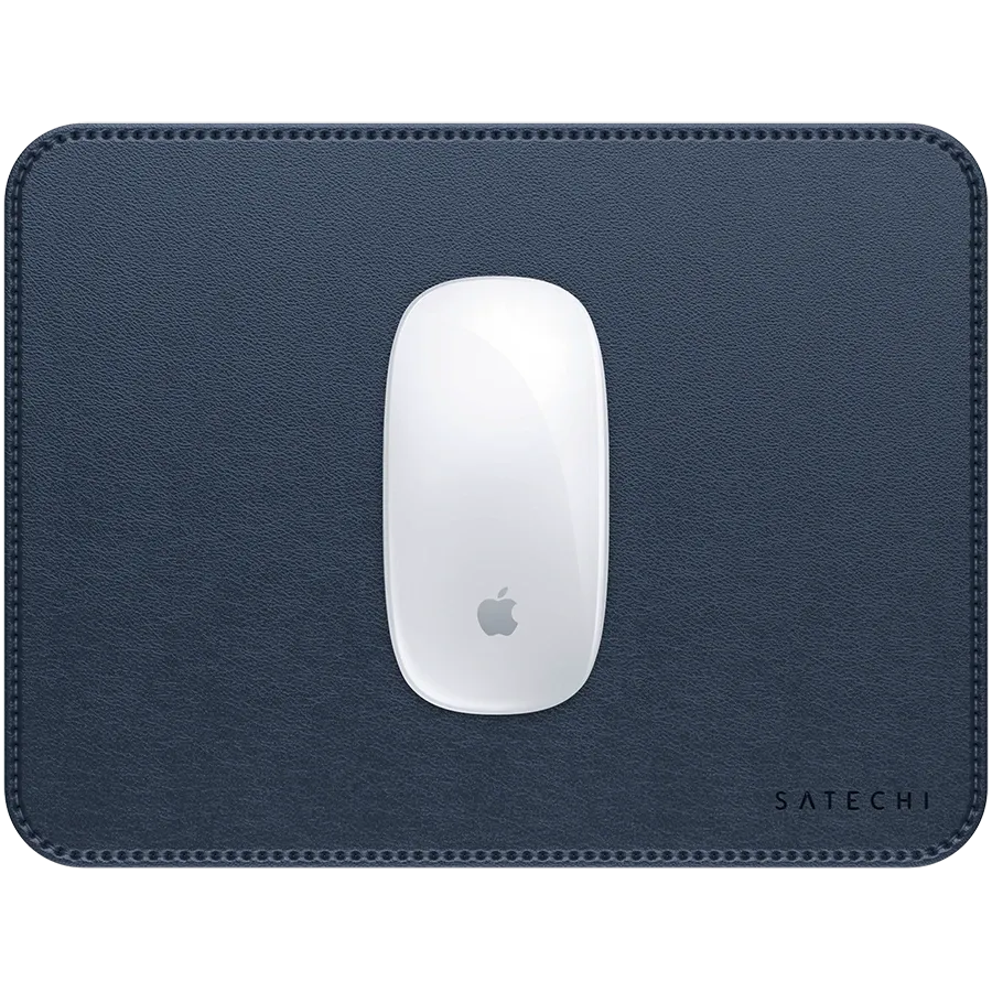photo 2 - SATECHI Vegan-Leather Premium Mouse Pad, Blue