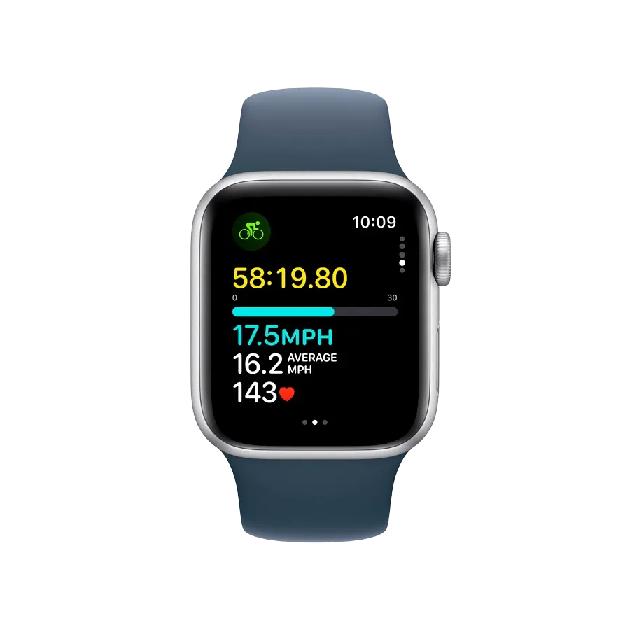 Apple Watch SE GPS Gen.2 (2023) Storm Blue Sport Band, M/L, 40mm, Silver – photo 6