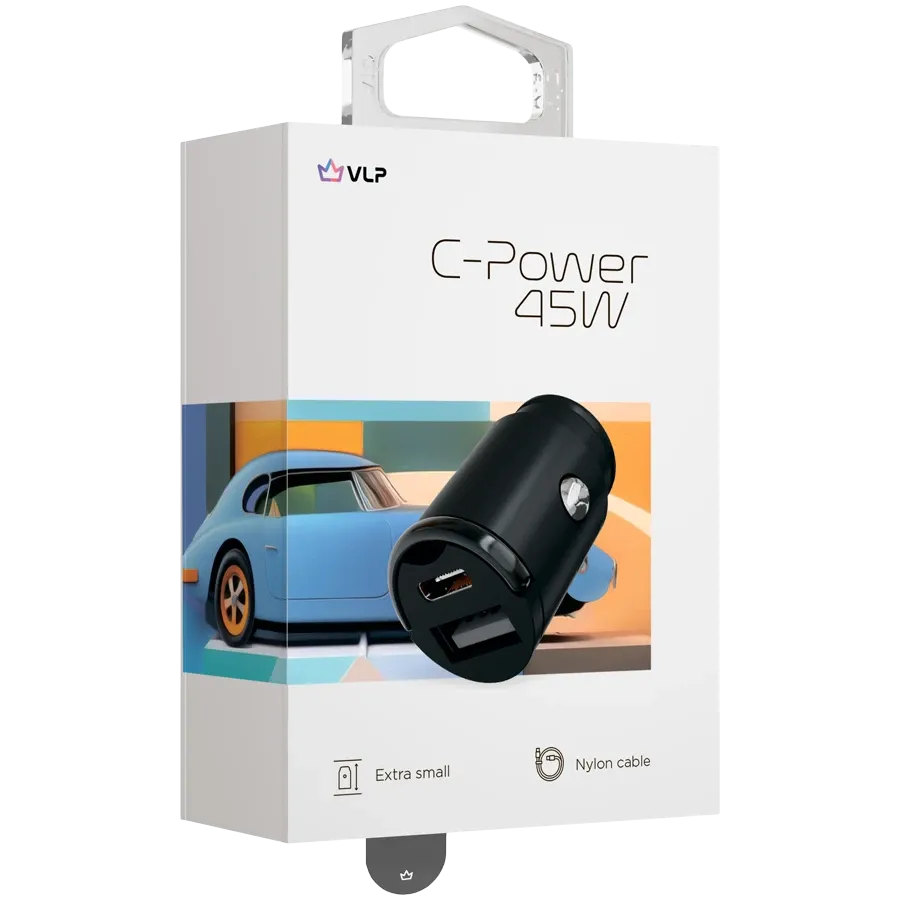 photo 2 - VLP Автомобильный адаптер 2*USB/USB-C, 45 Вт