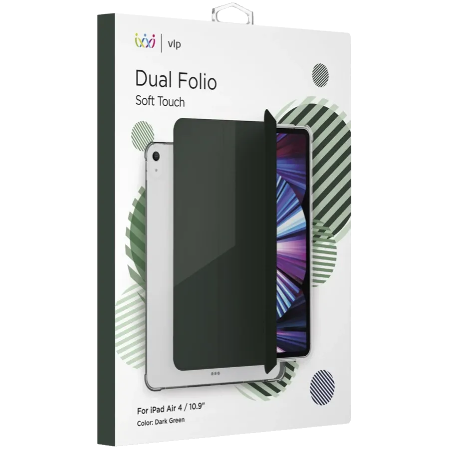 photo 3 - Чехол VLP Smart Folio для iPad Air (Gen.4),  Dark Green