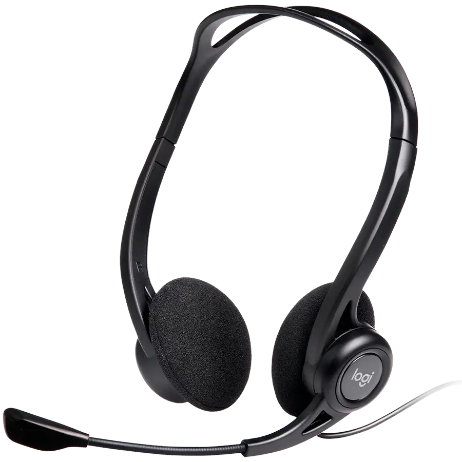 LOGITECH Дротова гарнітура, Чорний – photo