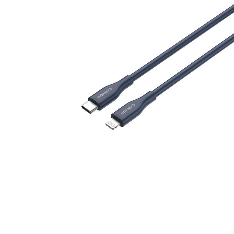 photo 3 - Кабель CANYON CLNM60 USB-C на Lightning, 1м, Тёмно-синий