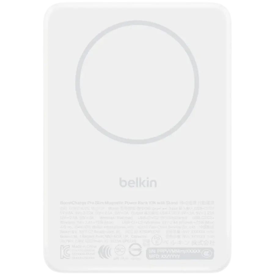 Портативное зарядное устройство BELKIN, 10000 мА·ч, Белый – photo 1