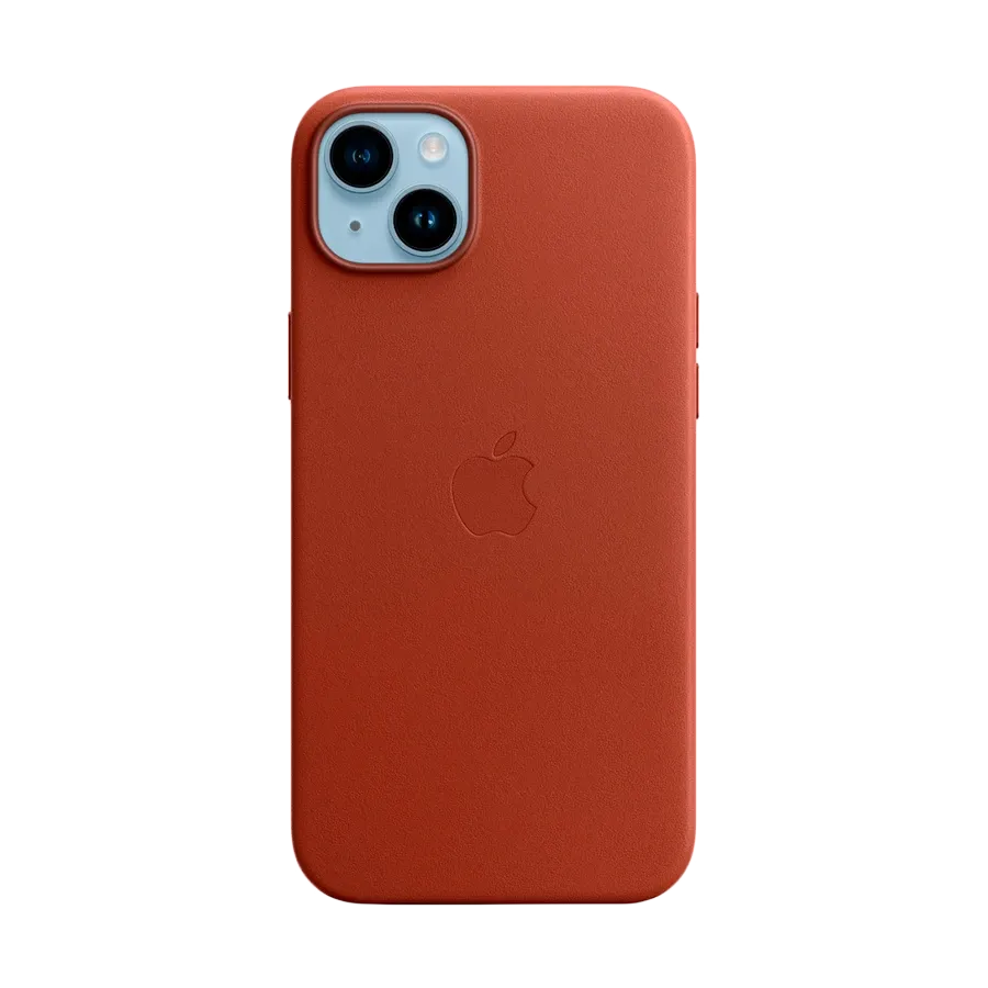photo - Apple Чехол Leather Case с MagSafe Umber для iPhone 14 Plus