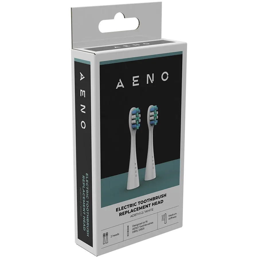 photo 4 - AENO  за AENO DB1S Toothbrush, AENO DB2S Toothbrush, БілийReplacement toothbrush heads, White, Dupont bristles, 2pcs in set (за ADB0001S/ADB0002S)