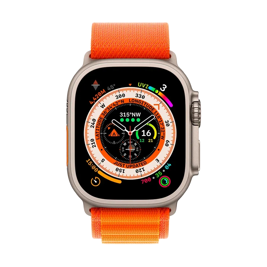 photo 3 - Apple Alpine Loop - Medium Band for Apple Watch 44/45/49 mm, Size M, Orange