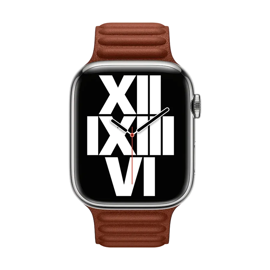 photo 3 - Apple Leather Link Ремешок для Apple Watch 45 mm, Размер M/L, Umber