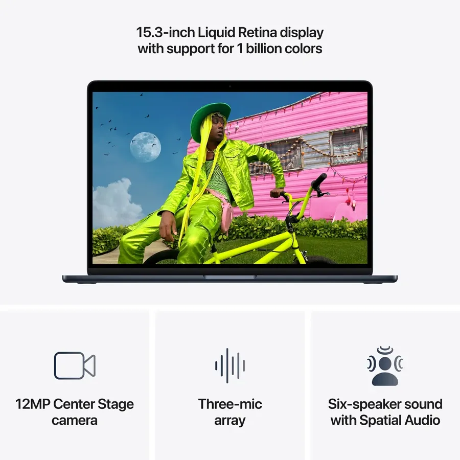 MacBook Air 15.3"  M5 (10C CPU/10C GPU), 16 ГБ, 1 ТБ, Тёмная ночь – photo 5