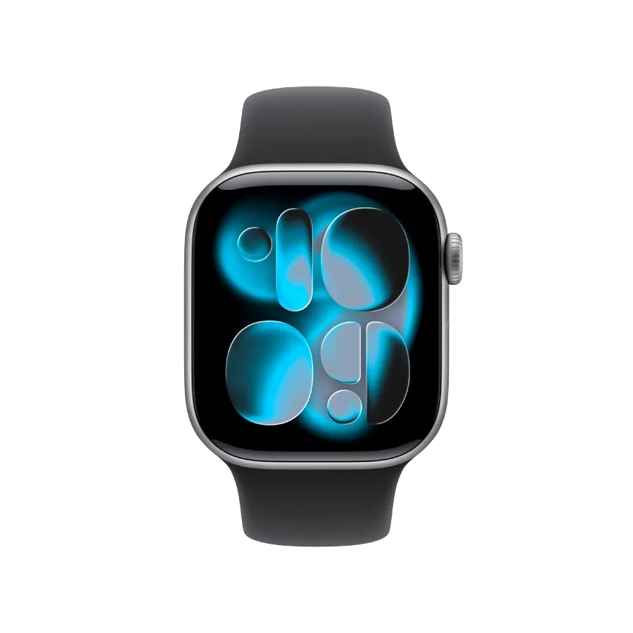 photo 2 - Apple Watch Series 11 GPS + Cellular,  Черный спортивный ремешок, M/L, 42мм, Space Grey Aluminium