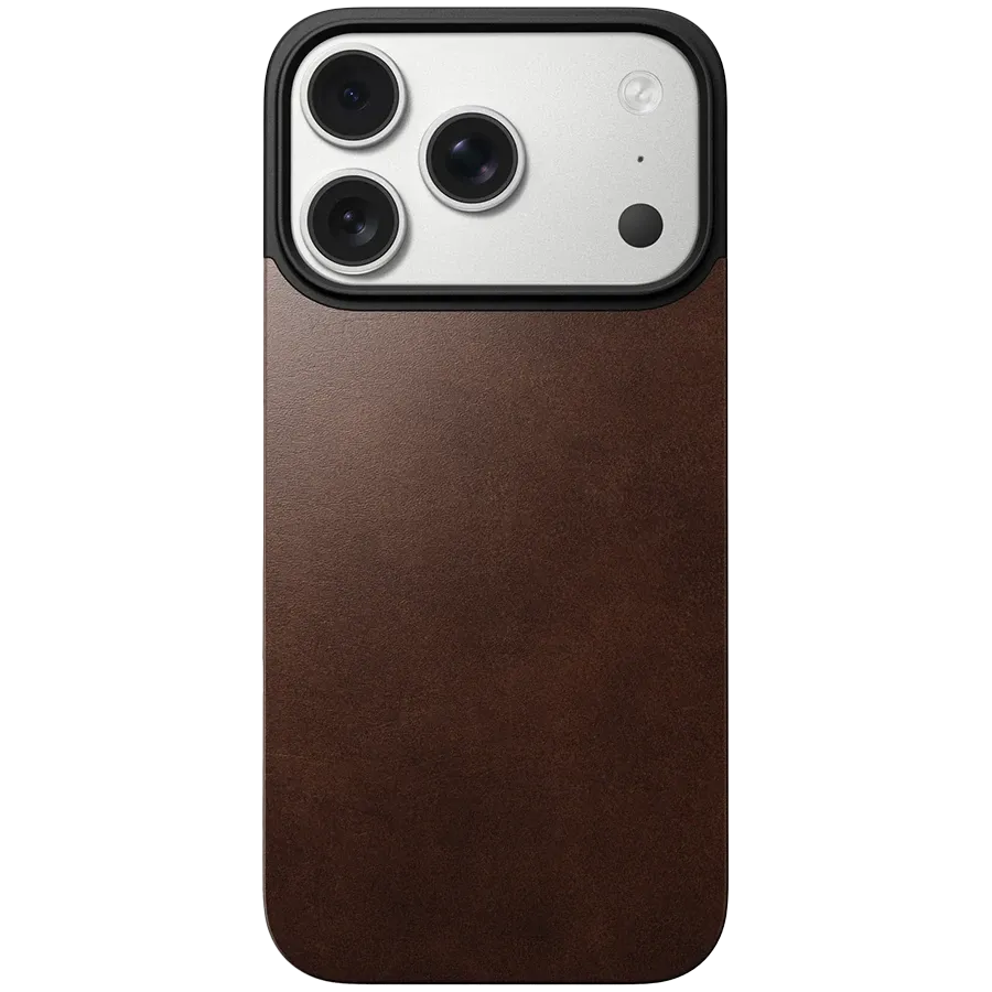 photo 1 - NOMAD Case Magnetic Leather Back თან MagSafe Brown for iPhone 17 Pro