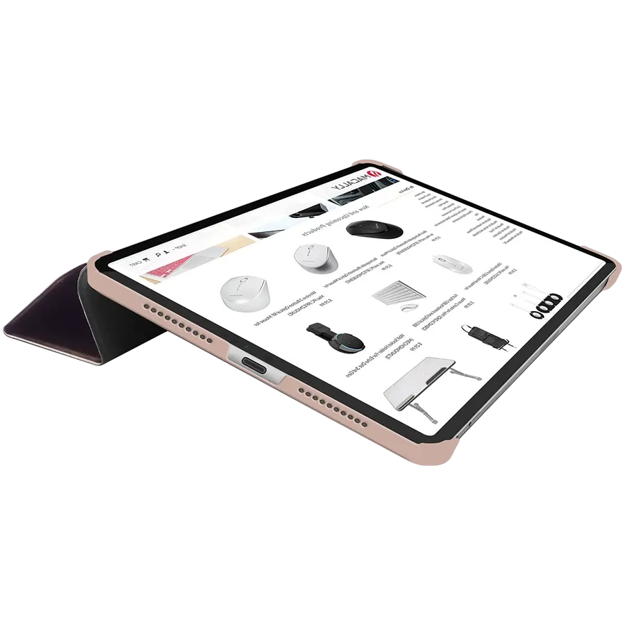photo 3 - Обложка Smart Folio MACALLY Bookstand Розовая для iPad mini (6-го поколения)