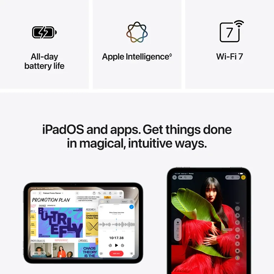 iPad mini A20 Pro, 256 GB Wi-Fi Nano-texture glass 2026, Starlight – photo 8