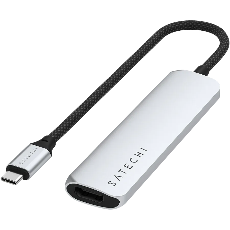 photo 2 - SATECHI 4-in-1 USB-C Slim Multiport Adapter 4K, Silver