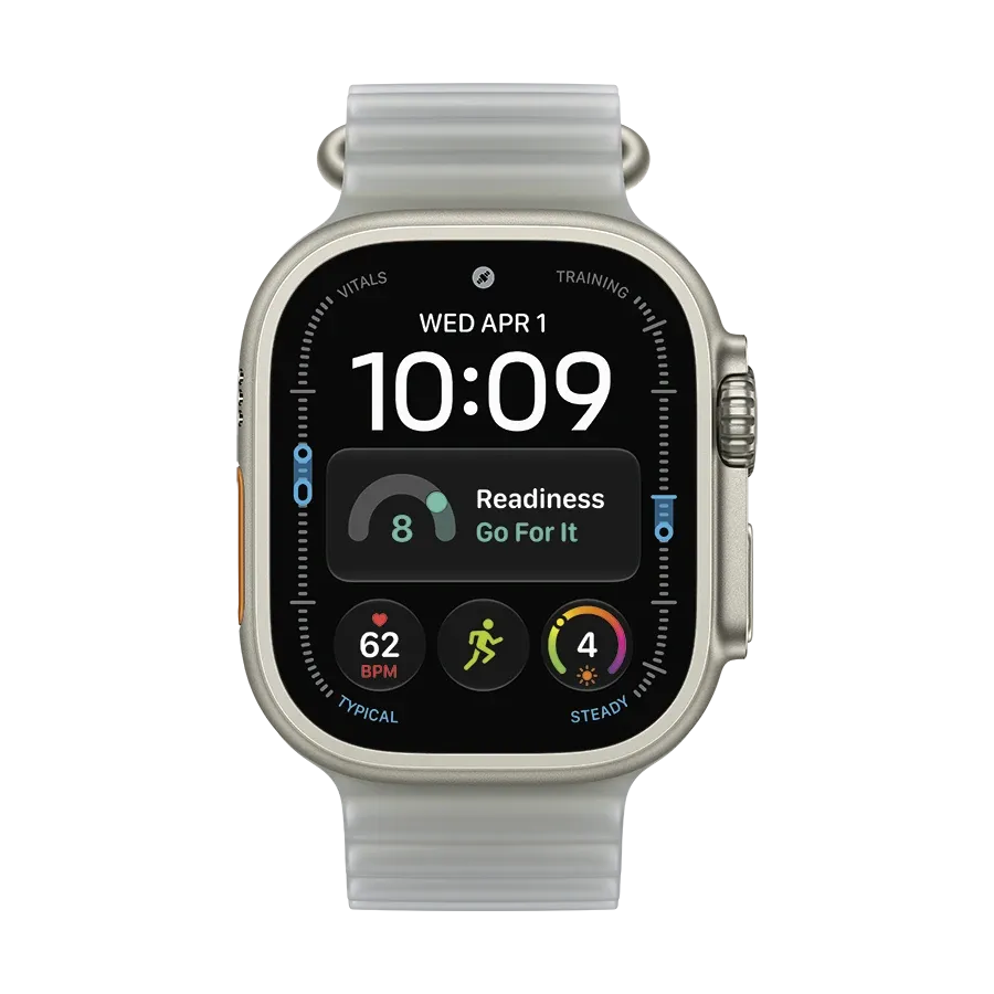 Apple 49mm Ocean Band - Natural Titanium Finish Ремінець  for Apple Watch 44/45/46/49 mm, Size Універсальний розмір, Translucent Grey – photo 2