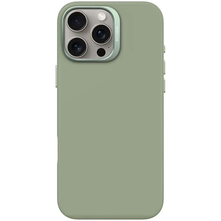 photo - Чехол DECODED из силикона с MagSafe для iPhone 16 Pro Max, Jade Green