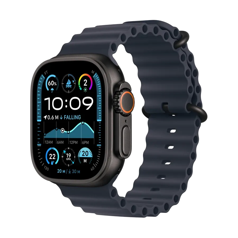photo 2 - Apple 49mm Ocean Band - Black Titanium Finish Band Extension Ocean Band Темно-синій за Apple Watch 44 mmApple Watch 45 mmApple Watch 46 mmApple Watch 49 mm 44/45/46/49 mm