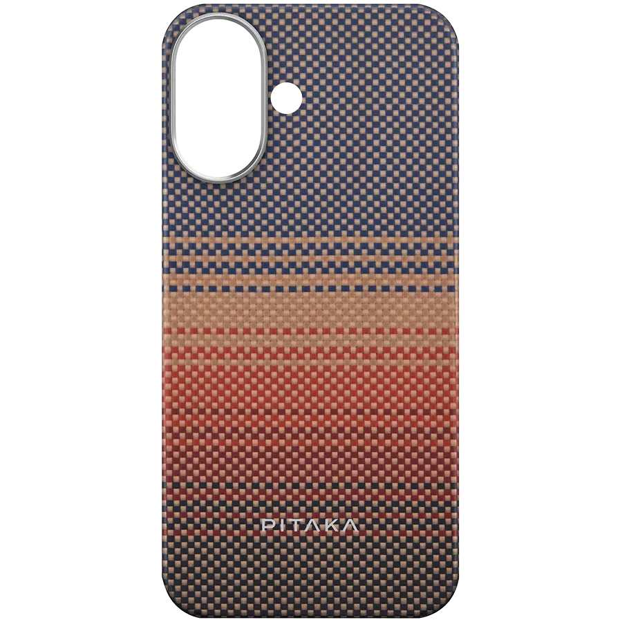 photo - PITAKA Чехол Tactile Woven с MagSafe Sunset для iPhone 16
