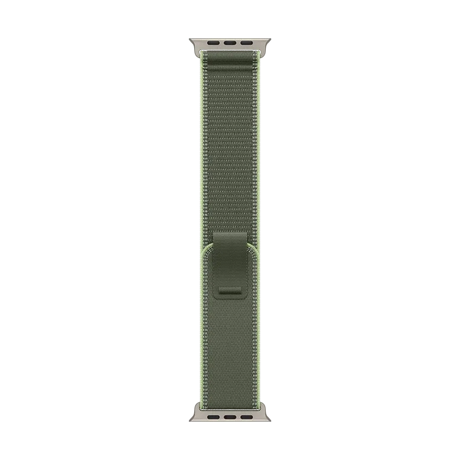 photo 1 - Apple 49mm Trail Loop - M/L Band  for Apple Watch 44/45/46/49 mm, Size M/L, Green/Neon