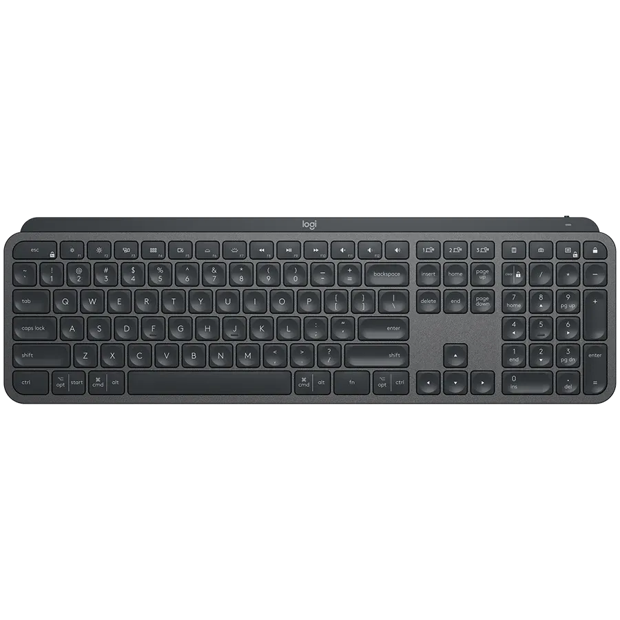 photo - Клавіатура бездротова LOGITECH MX Keys S PLUS PALMREST Graphite UA (L920-011589)