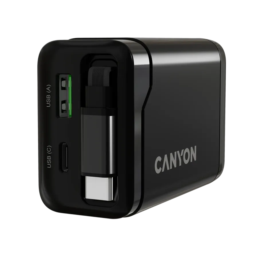 photo 8 - CANYON Адаптер питания OnCharge 65RC 3*USB/USB-C USB Тип A, USB Тип C, USB Тип C, 65 Вт